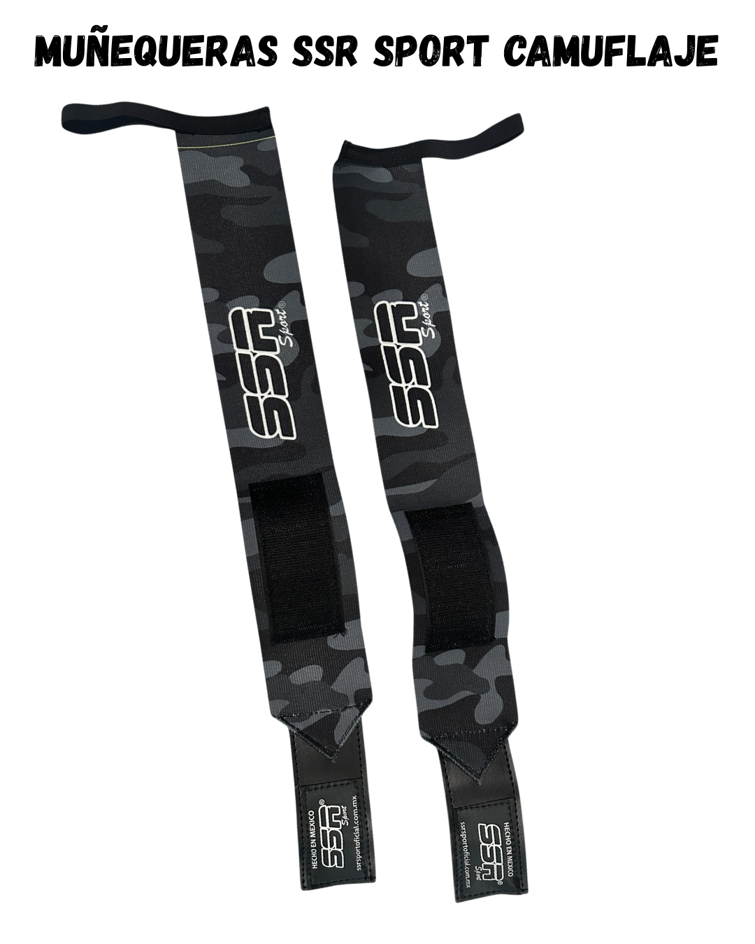 Muñequeras premium reforzadas con diseño camuflaje estilo militar.