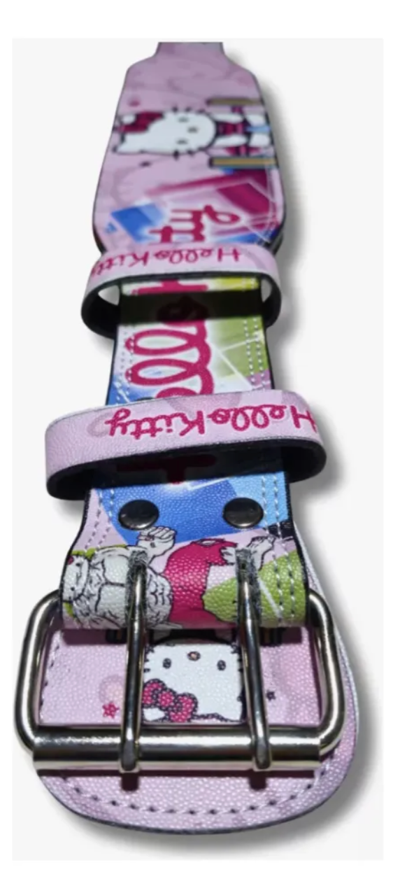 Cinturón de Piel para Gimnasio Hello Kitty Soporte Lumbar Premium Mujer