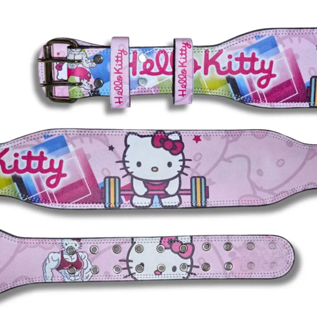 Cinturón de Piel para Gimnasio Hello Kitty Soporte Lumbar Premium Mujer