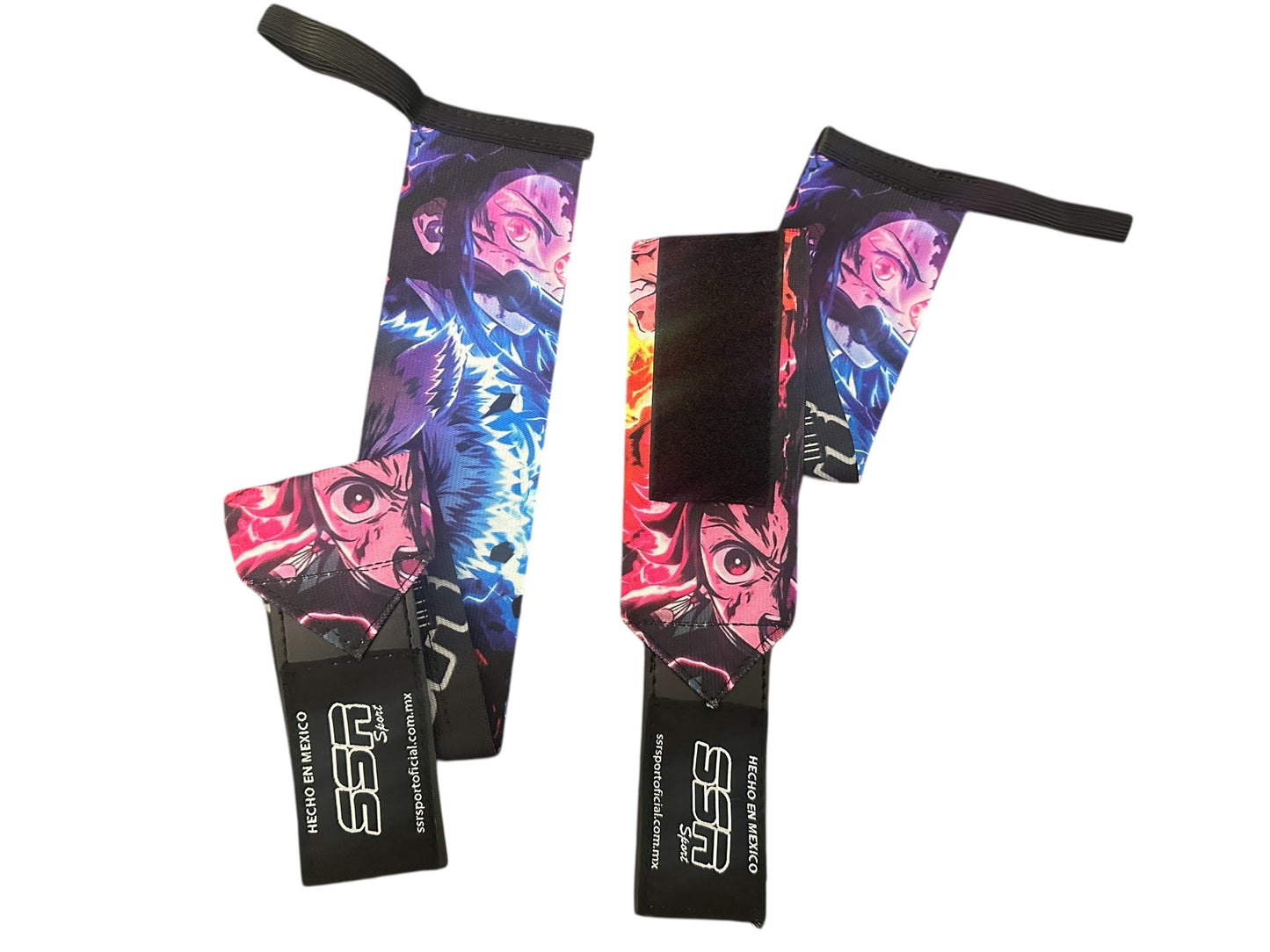 Muñequeras premium reforzadas con diseño inspirado en Demon Slayer canilleras ssr sport