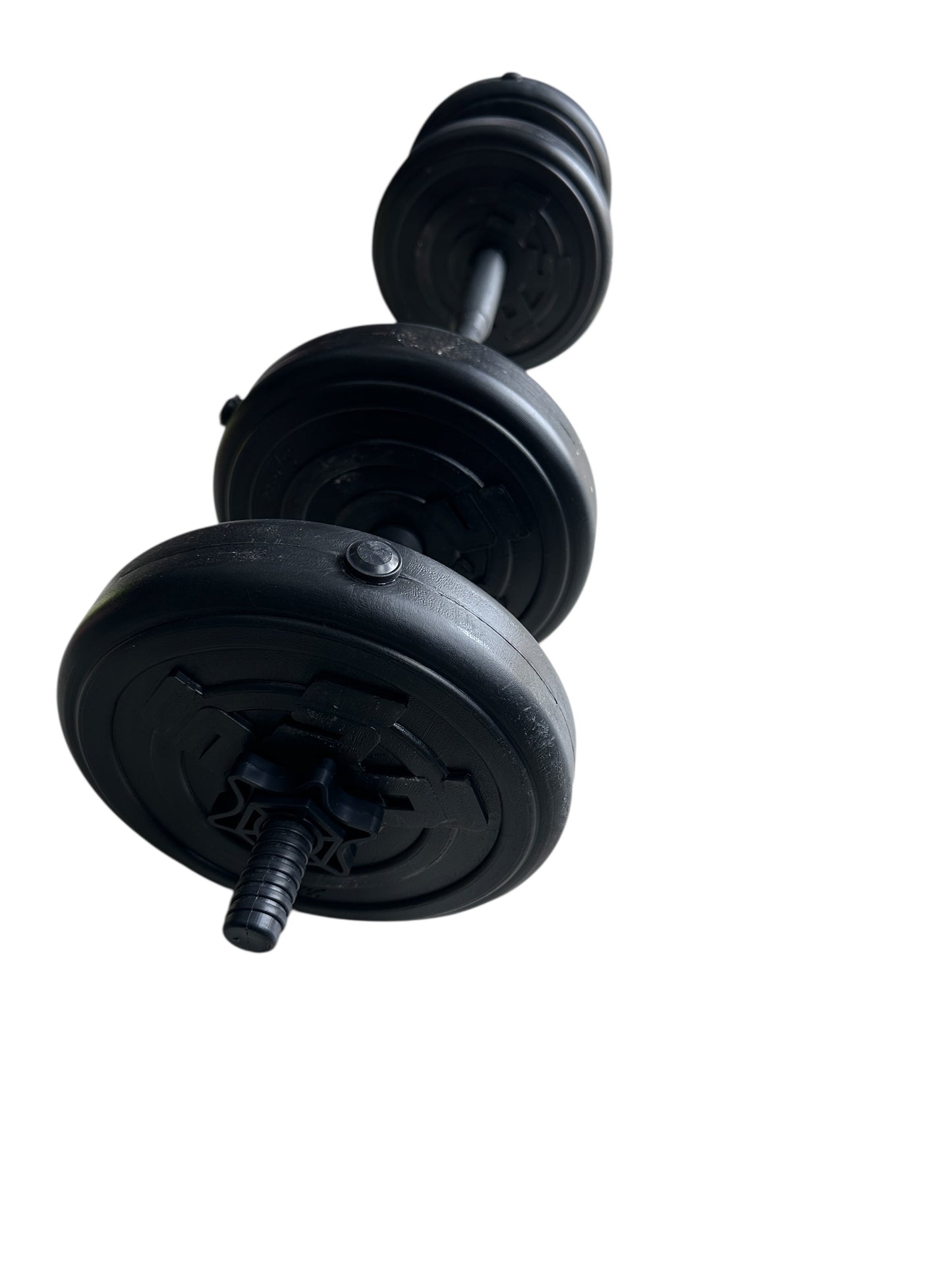 KIT 2 EN 1 – MANCUERNAS + CONEXIÓN PARA BARRA (4 DISCOS DE 10 LBS)