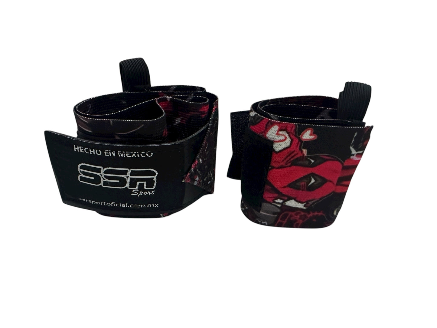 Muñequeras premium reforzadas con diseño Deadpool.