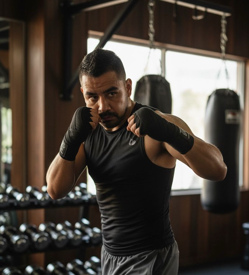 Par de vendas de boxeo profesionales 5 metros con velcro SSR Sport