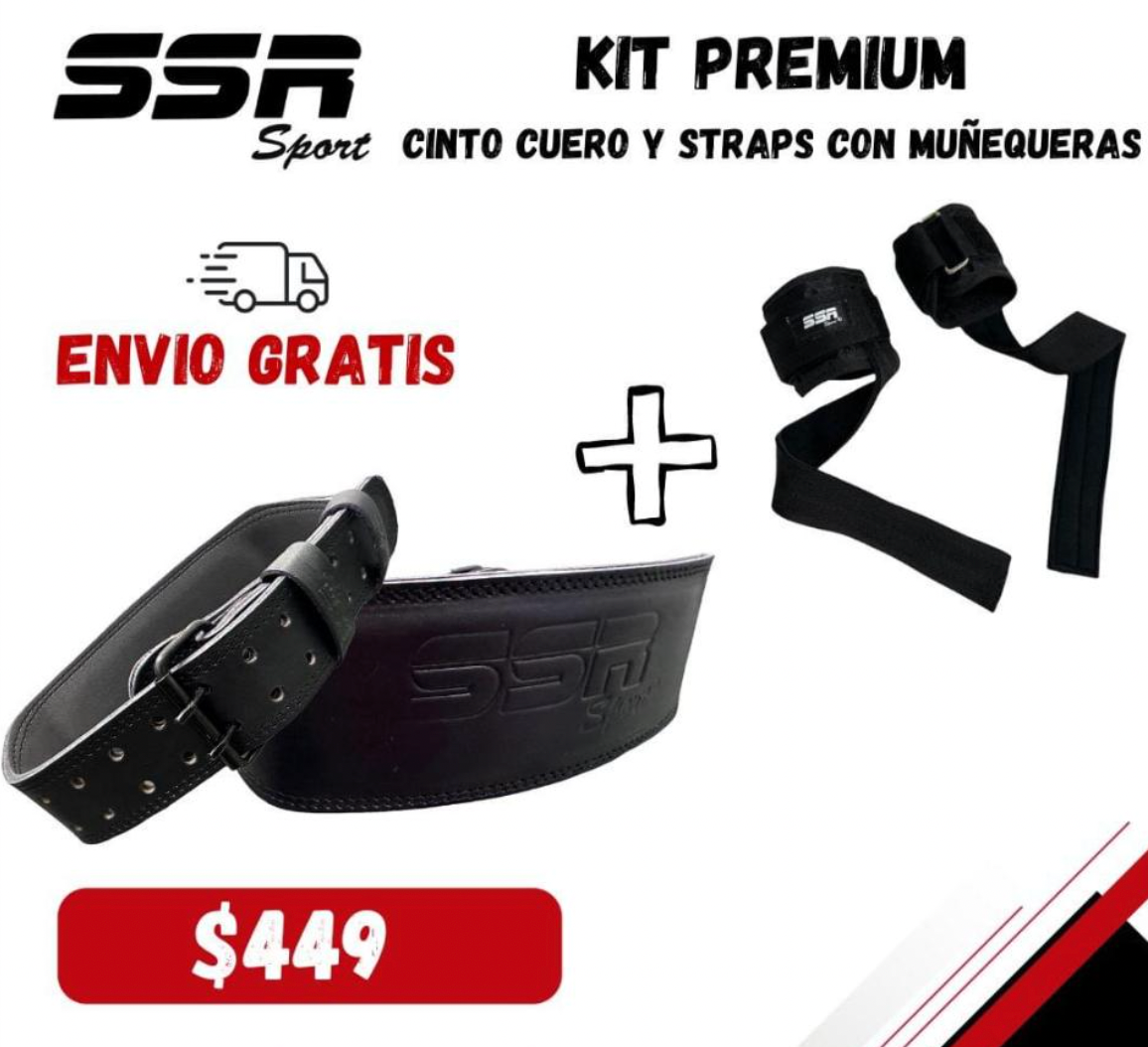 Kit de cinto premium y straps con muñequera