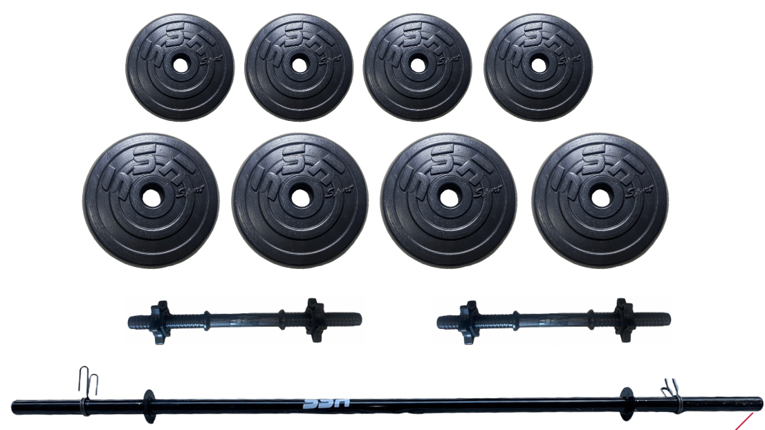 SET Barra zeta, barra recta y Mancuernas 60lbs SSR SPORT