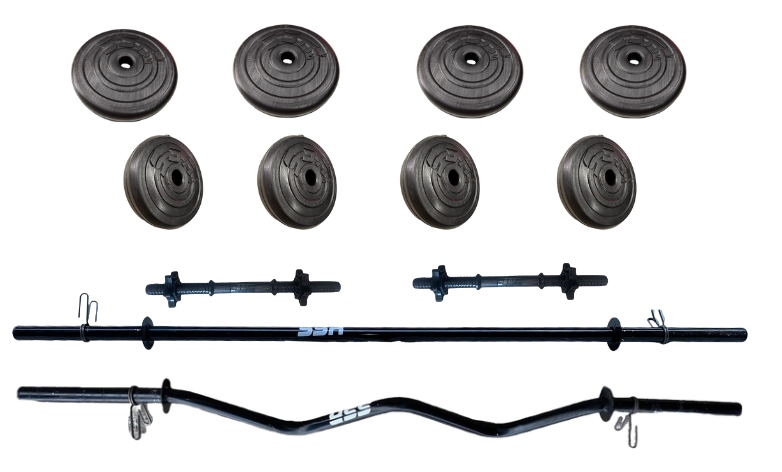 SET Barra zeta, barra recta y Mancuernas 60lbs SSR SPORT