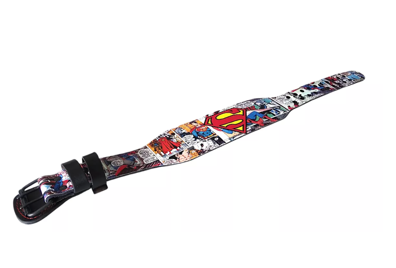 Cinturón De Piel Premium Superman Para Gym