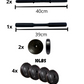 KIT DE PESAS 2 EN 1: MANCUERNAS + BARRA CONECTABLE – 30 LBS