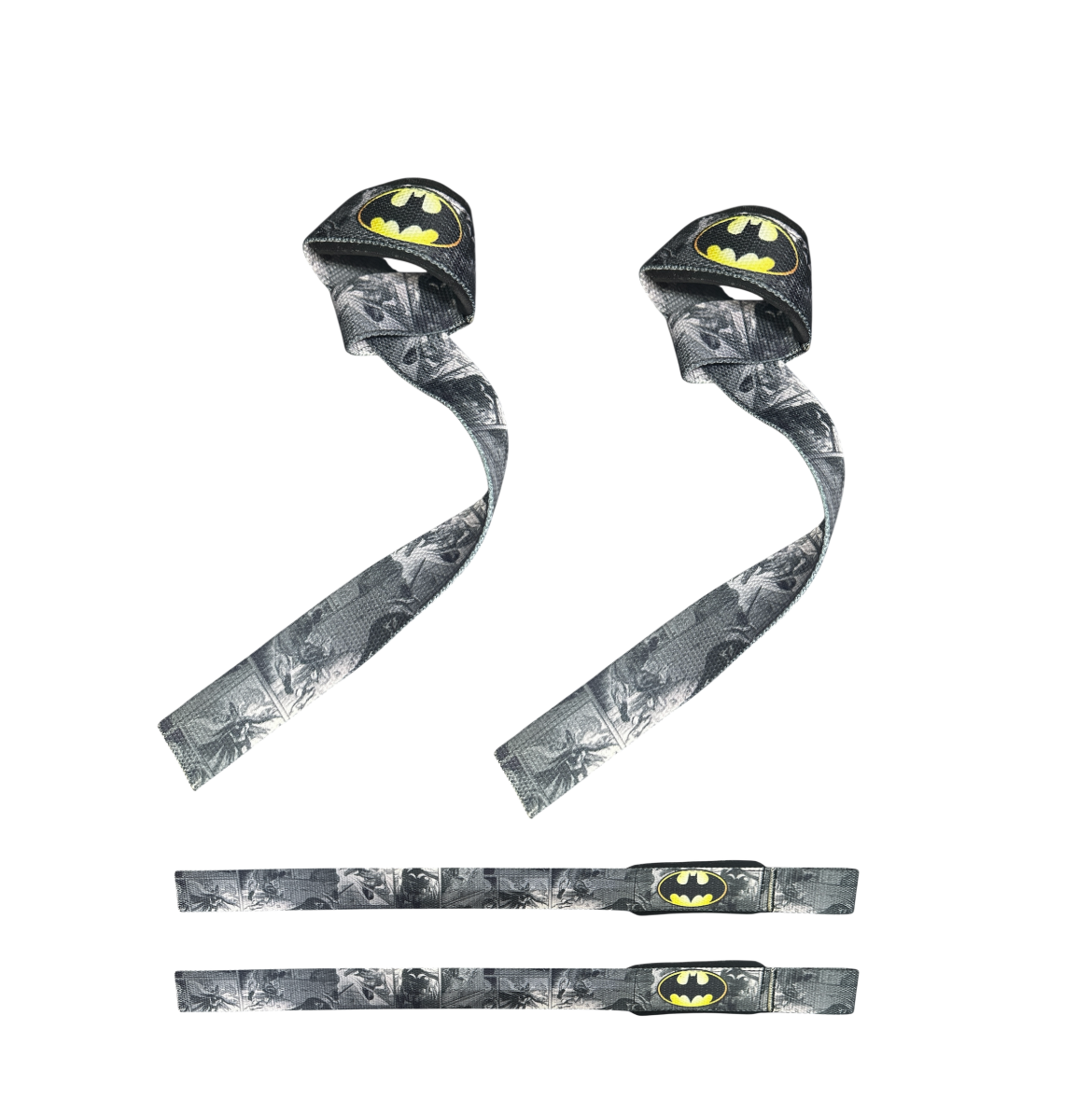 Straps Profesionales para Gimnasio – Diseño Batman – Rendimiento Superior