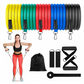 Kit 5 Ligas de Resistencia Ajustables para Ejercicio Fitness