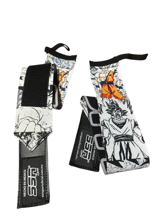 Muñequeras premium reforzadas con diseño Dragon Ball Ultra Instinto.