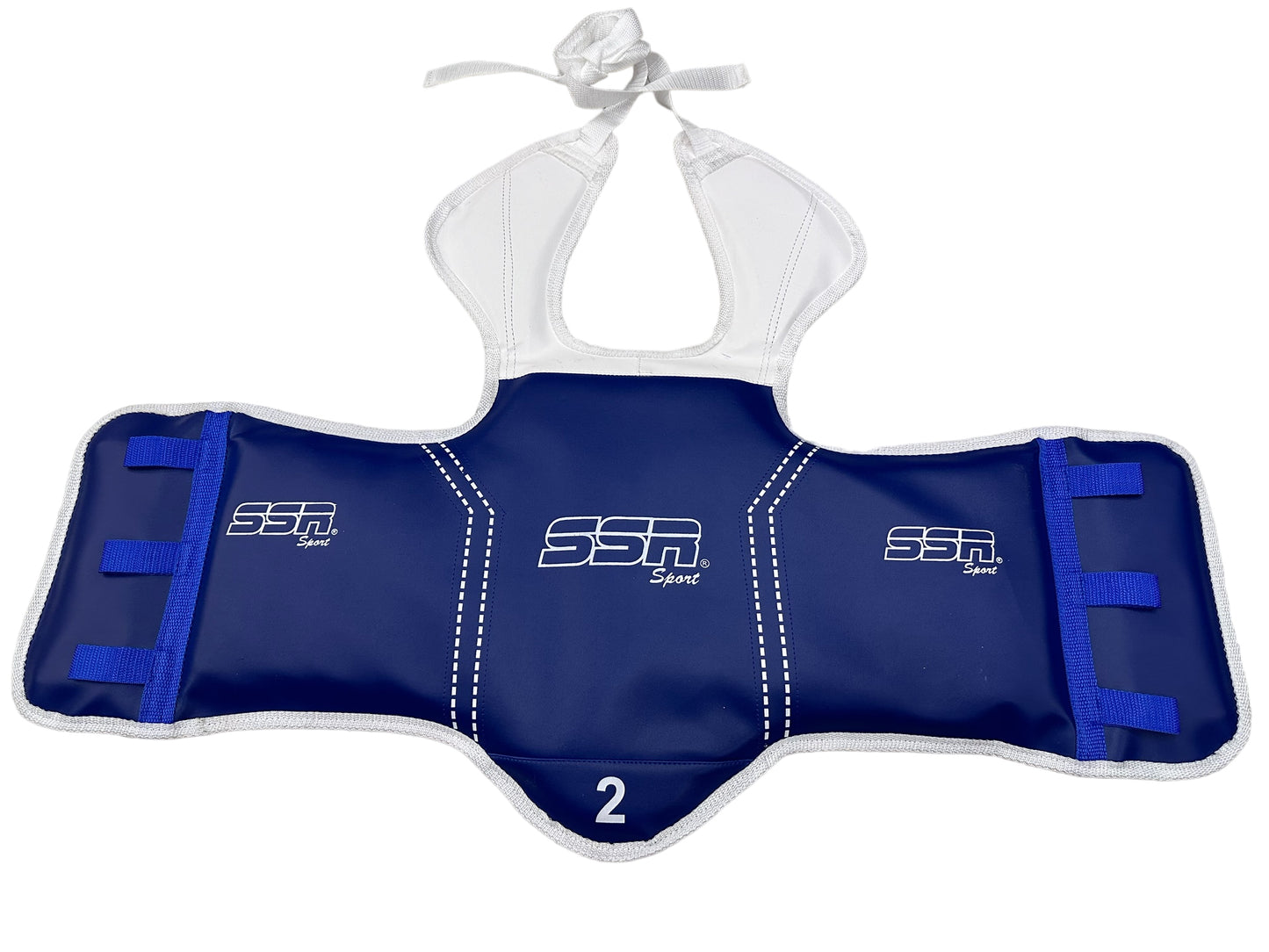 Peto de karate  taekwondo bicolor azul y rojo resistente tallas #1 a #5