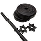 KIT DE PESAS 2 EN 1: MANCUERNAS + BARRA CONECTABLE – 20 LBS