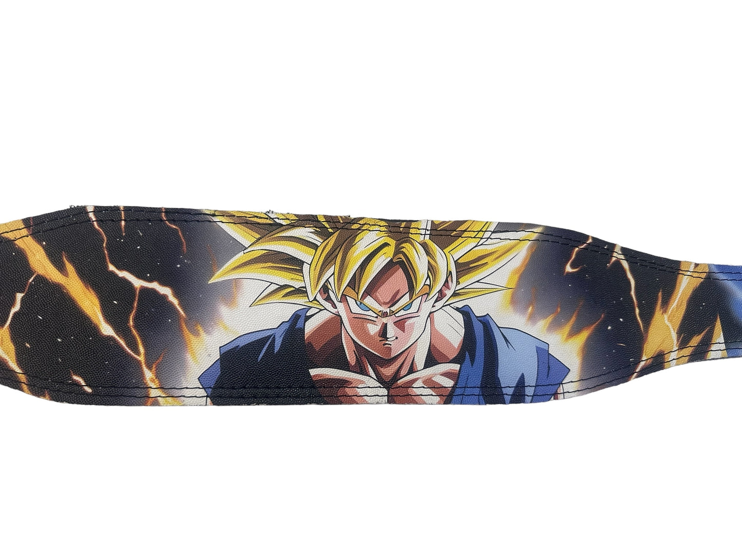 Cinto Premium de Piel con Diseño de Goku Super Saiyan: Alta Calidad y Estilo Único para Levantamiento de Pesas