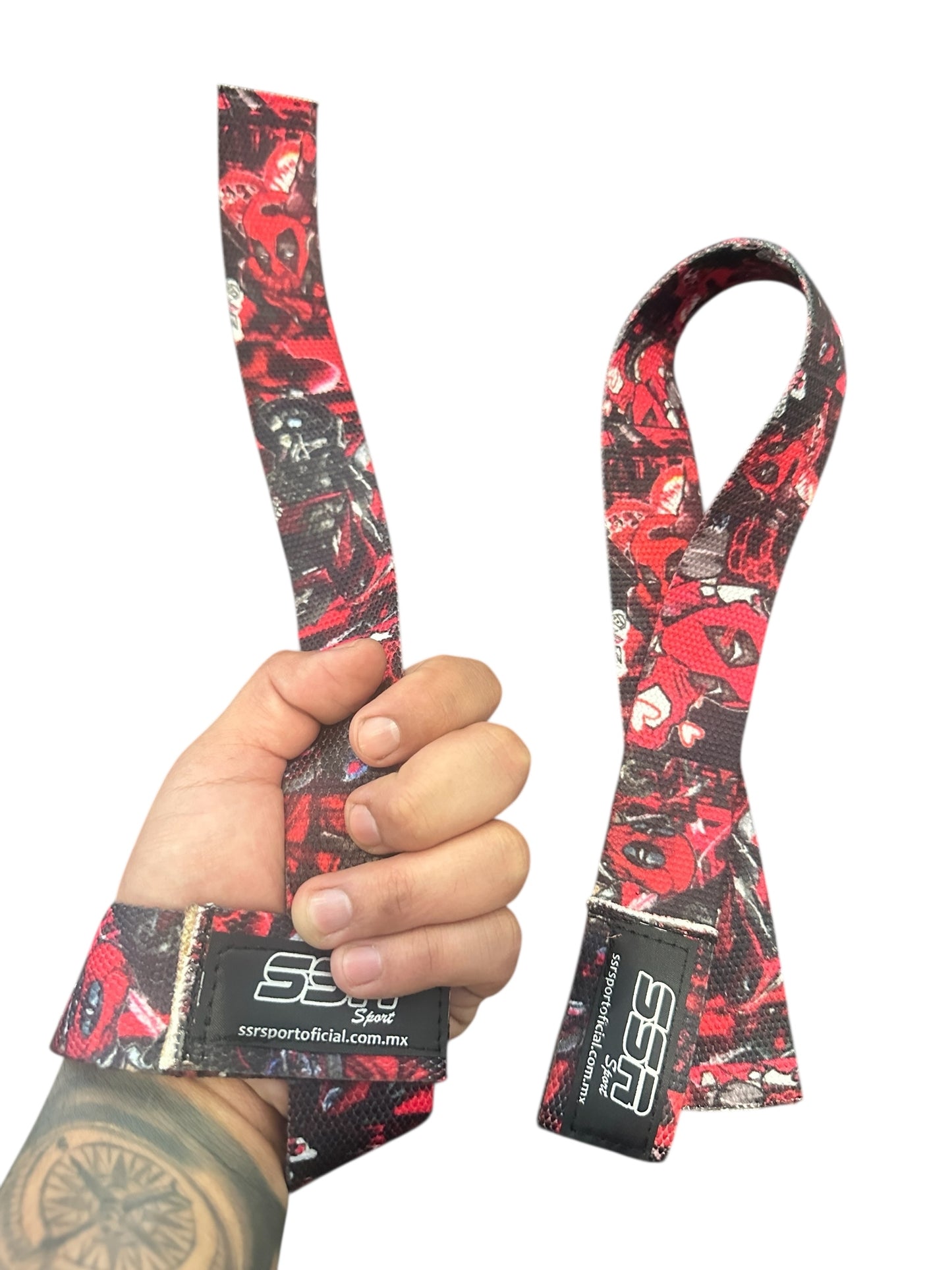 Straps para Levantamiento – Diseño Deadpool – Resistentes y Cómodos