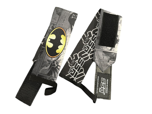 Muñequeras premium reforzadas con diseño Batman.