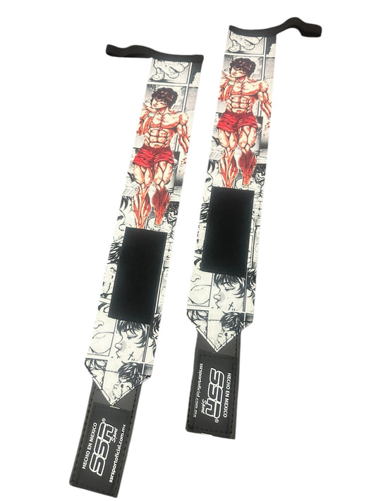 Muñequeras premium reforzadas con diseño Baki.