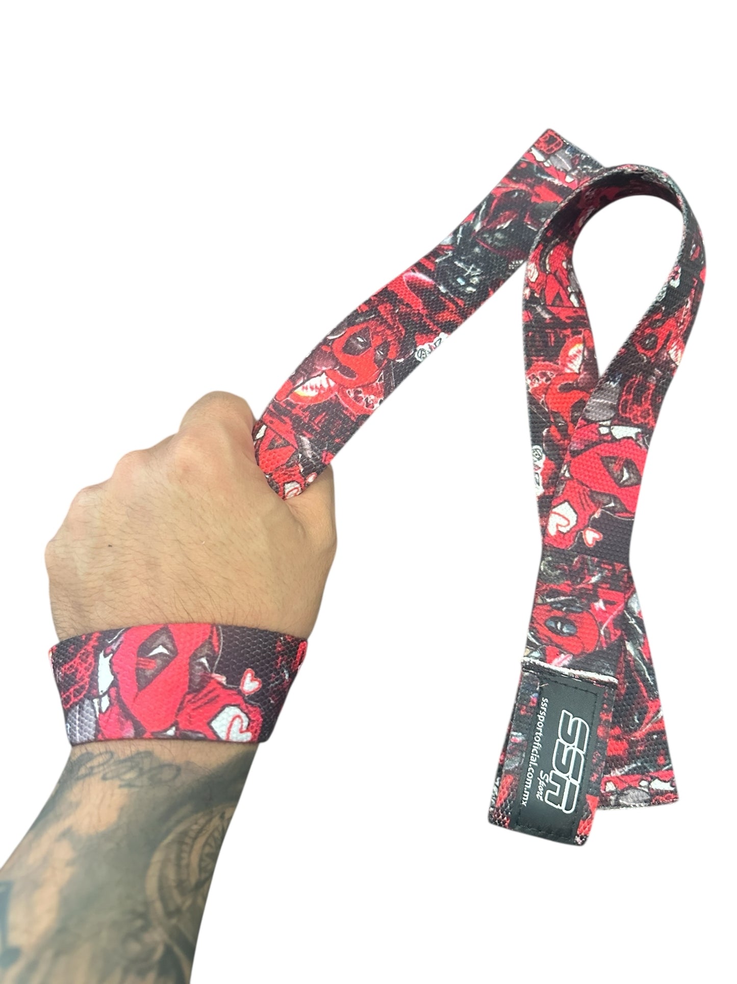 Straps para Levantamiento – Diseño Deadpool – Resistentes y Cómodos