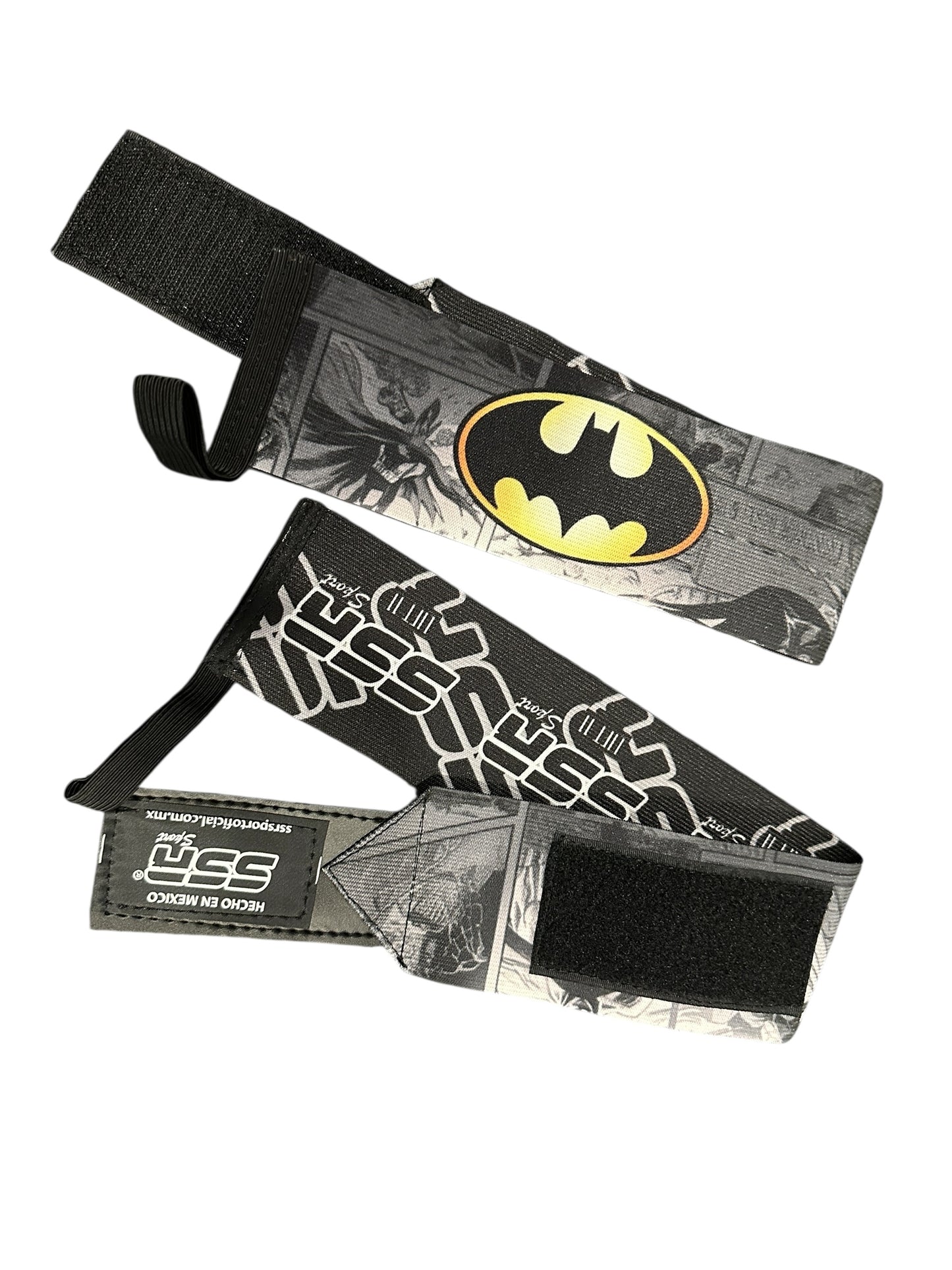 Muñequeras premium reforzadas con diseño Batman.