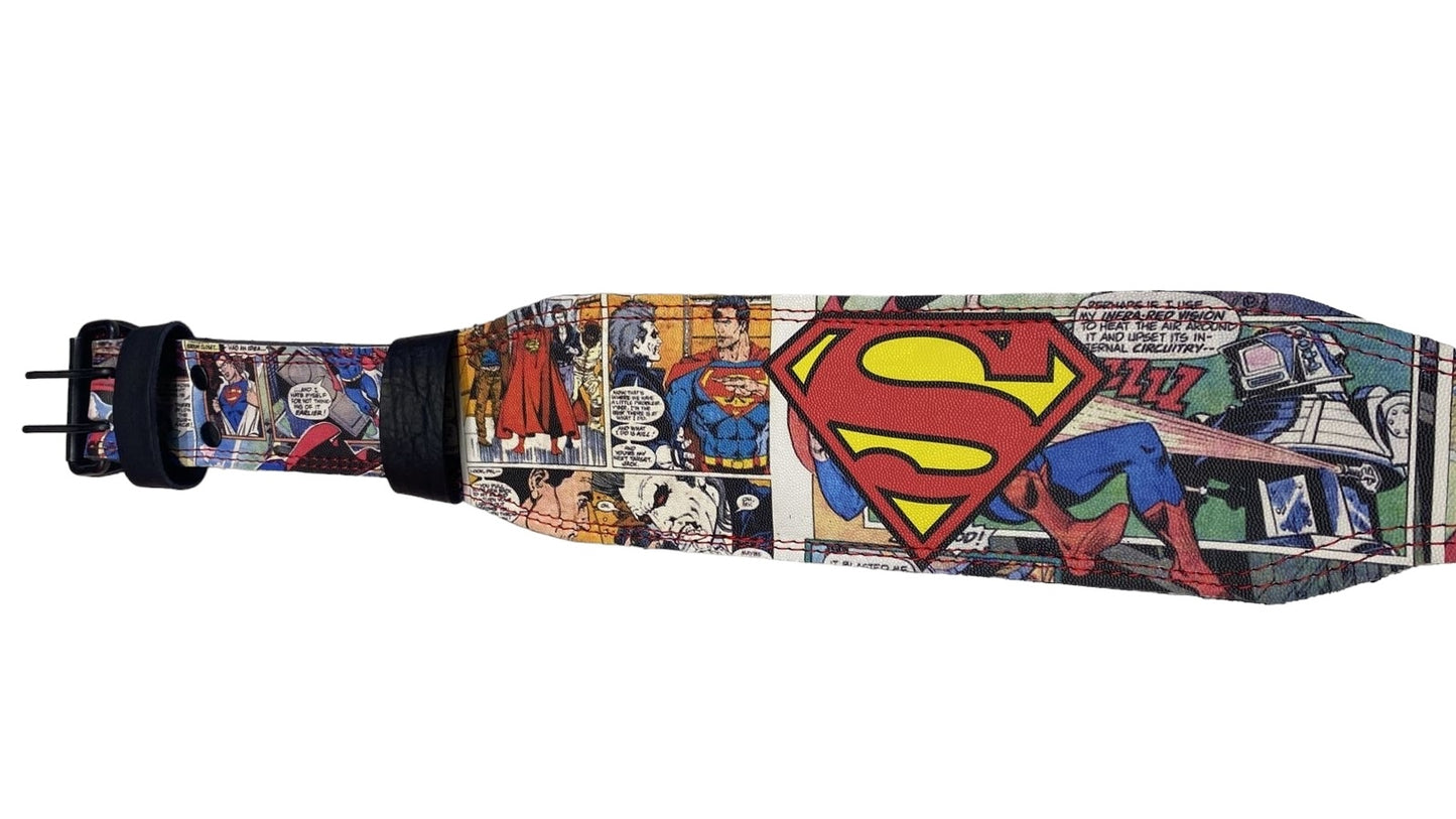 Cinturón De Piel Premium Superman Para Gym