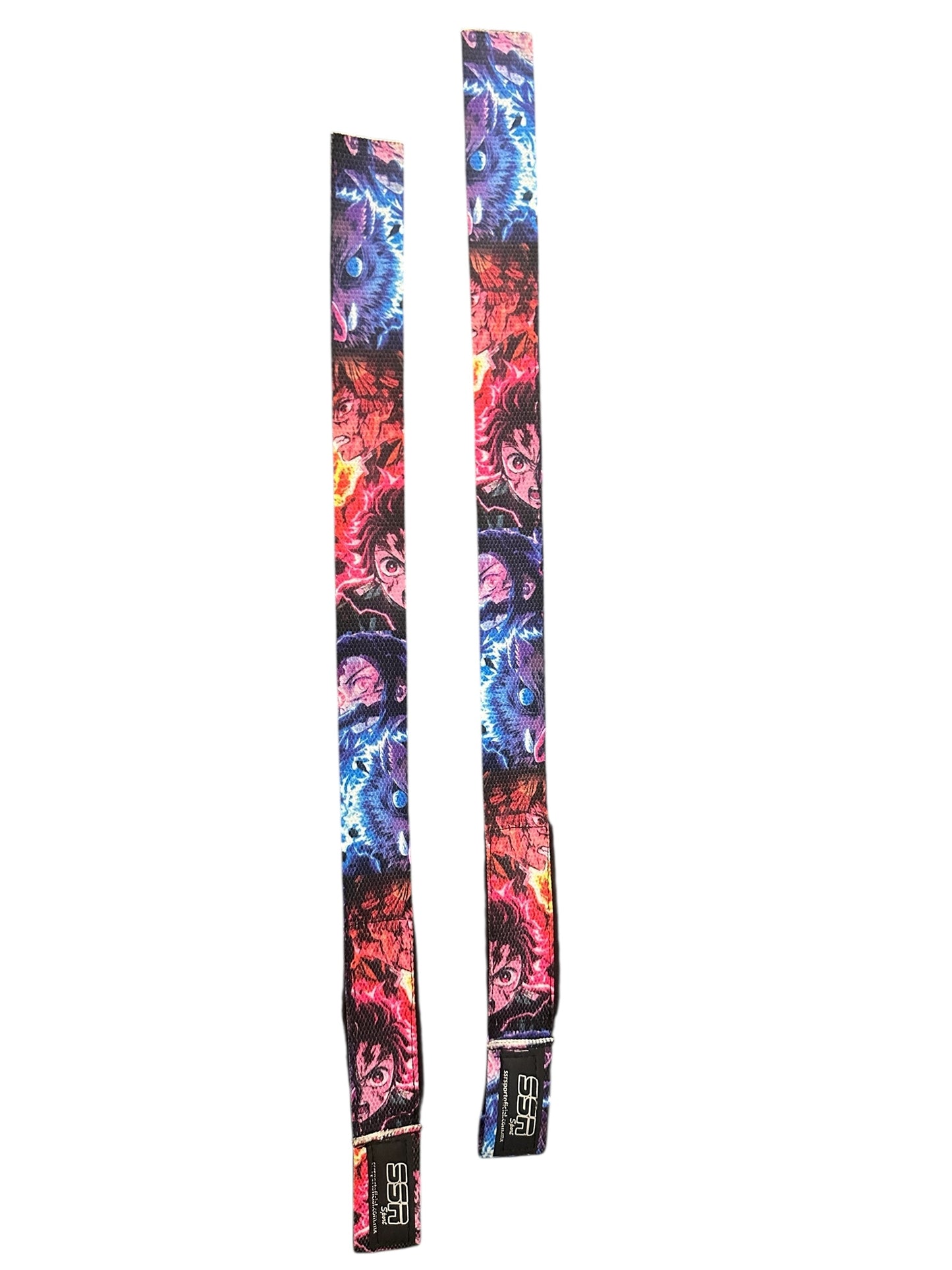 Straps Deportivos Acolchonados – Diseño Demon Slayer – Ideal para Peso Muerto y Jalones