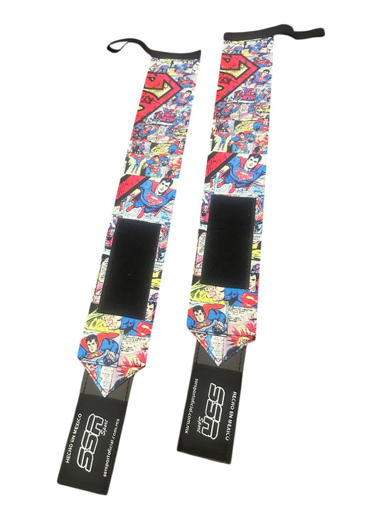 Muñequeras premium reforzadas con diseño Superman.