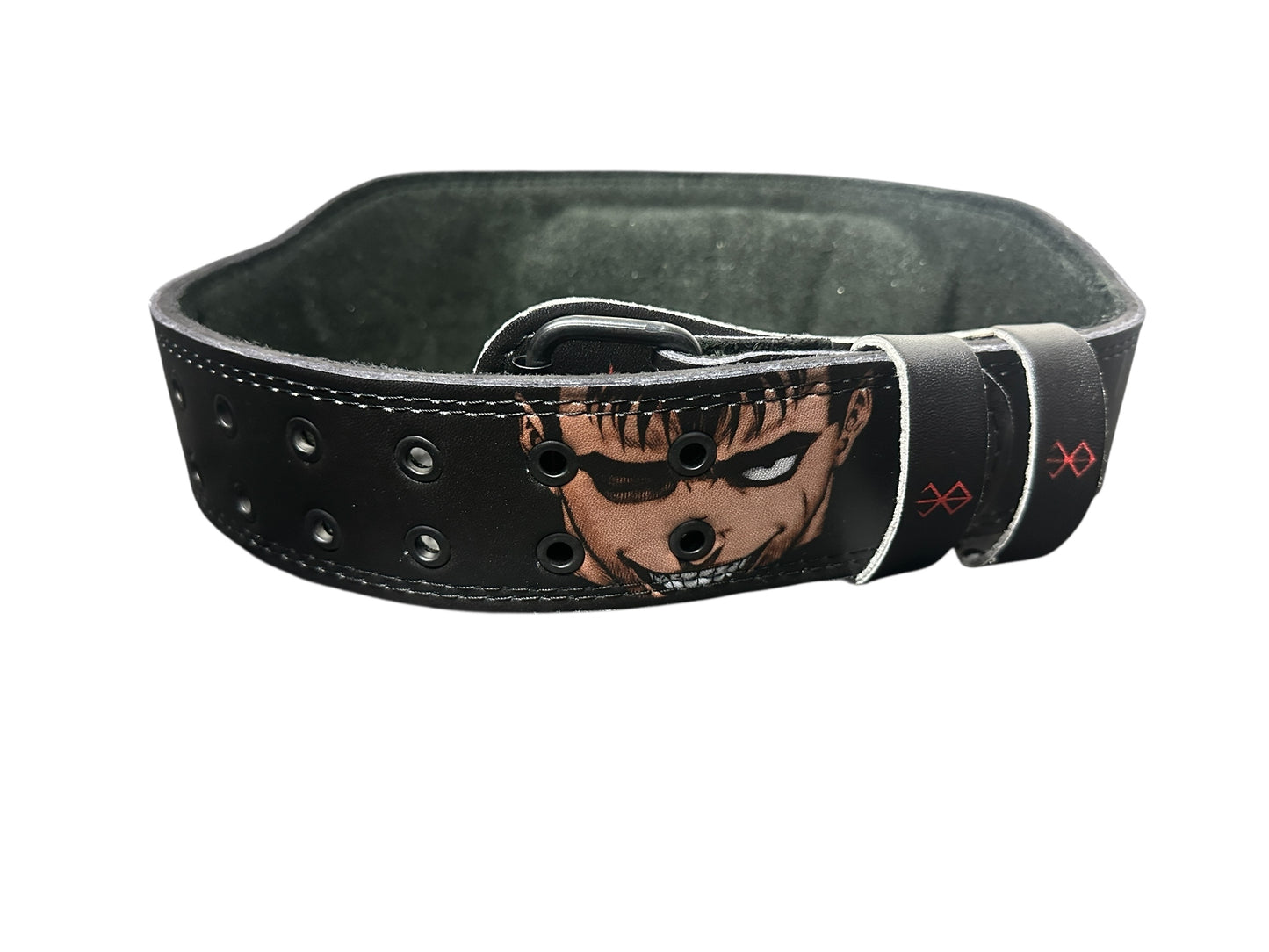 Cinto de Piel con Diseño de Berserk para Levantamiento de Pesas - Alta Calidad