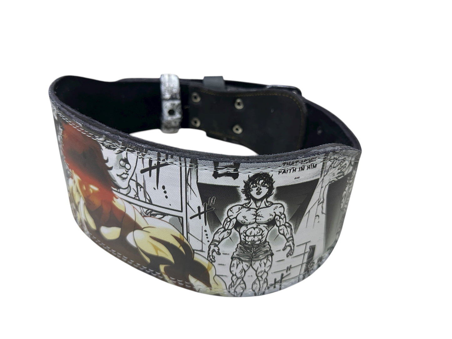 Cinturón De Piel Premium Baki Estilo Comic Para Gym