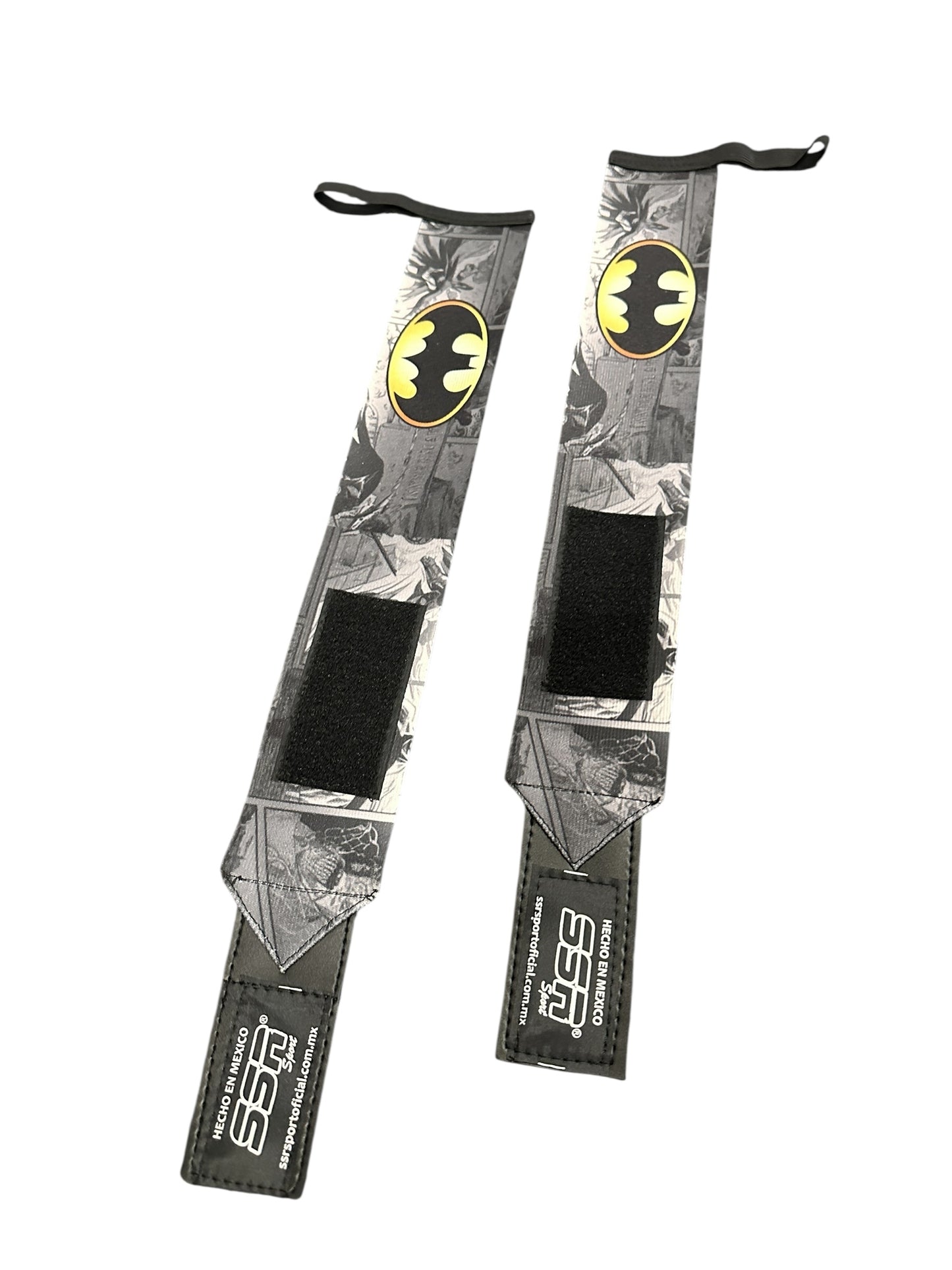 Muñequeras premium reforzadas con diseño Batman.
