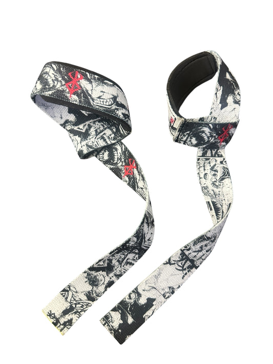 Straps Premium de Levantamiento – Diseño Berserk – Agarre Firme y Profesional