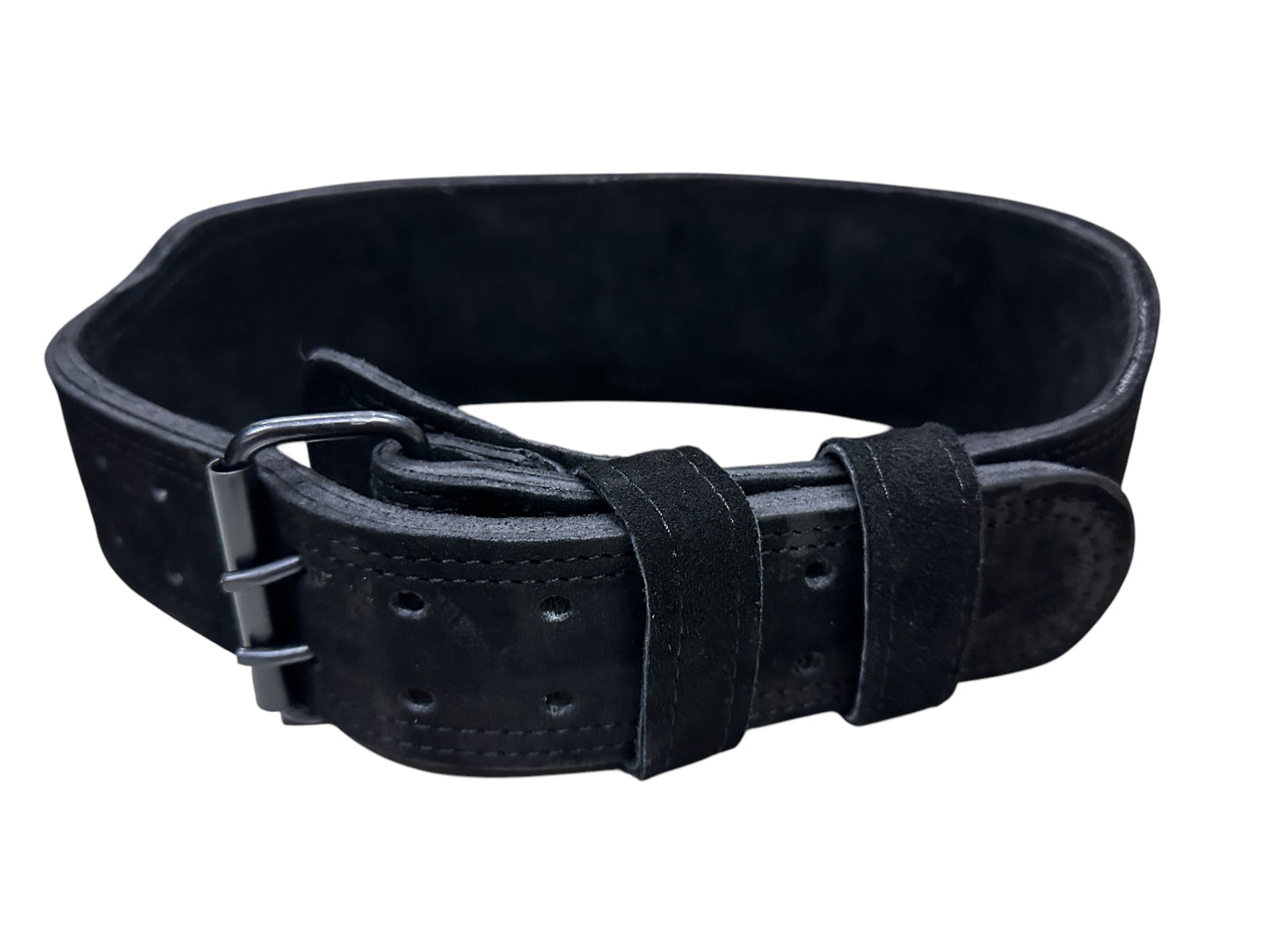 Cinturón premium piel GAMUZA reforzado Gym Ancho Soporte Lumbar Pesas powerlifting