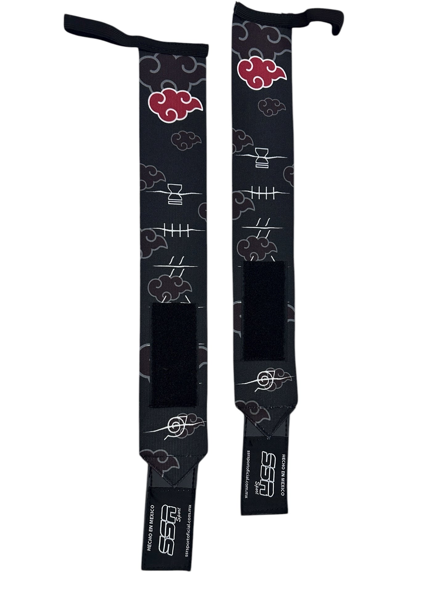 Muñequeras premium reforzadas con diseño Akatsuki.