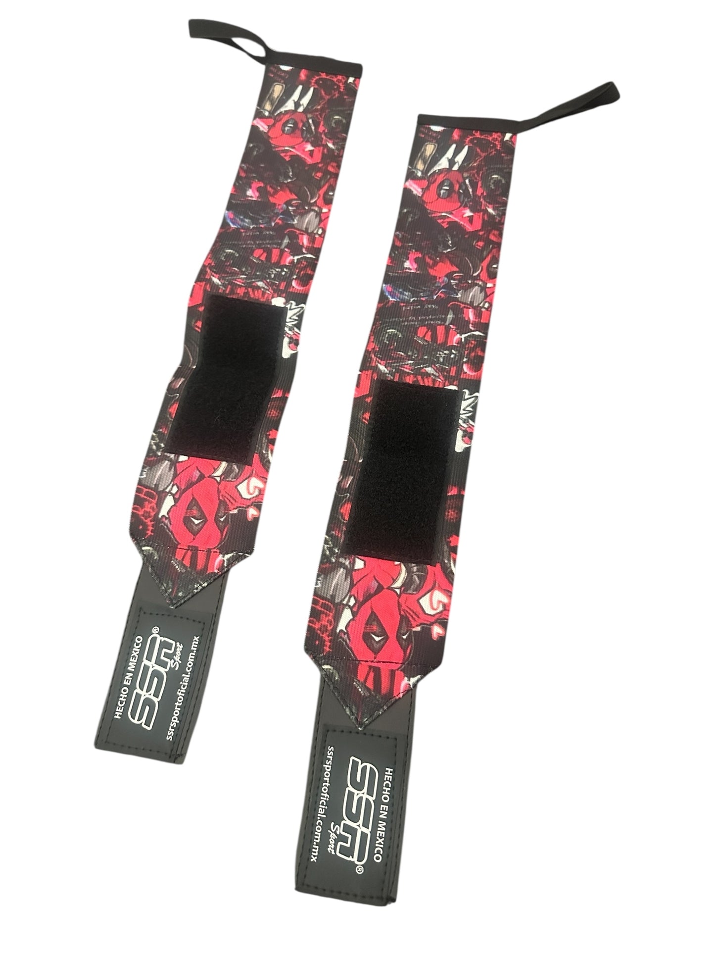Muñequeras premium reforzadas con diseño Deadpool.