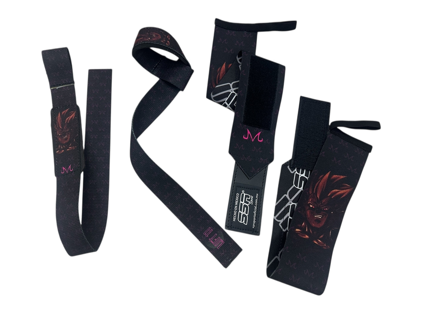 Conjunto Premium Vegeta Majin – Cinturón de Piel, Straps y Muñequeras