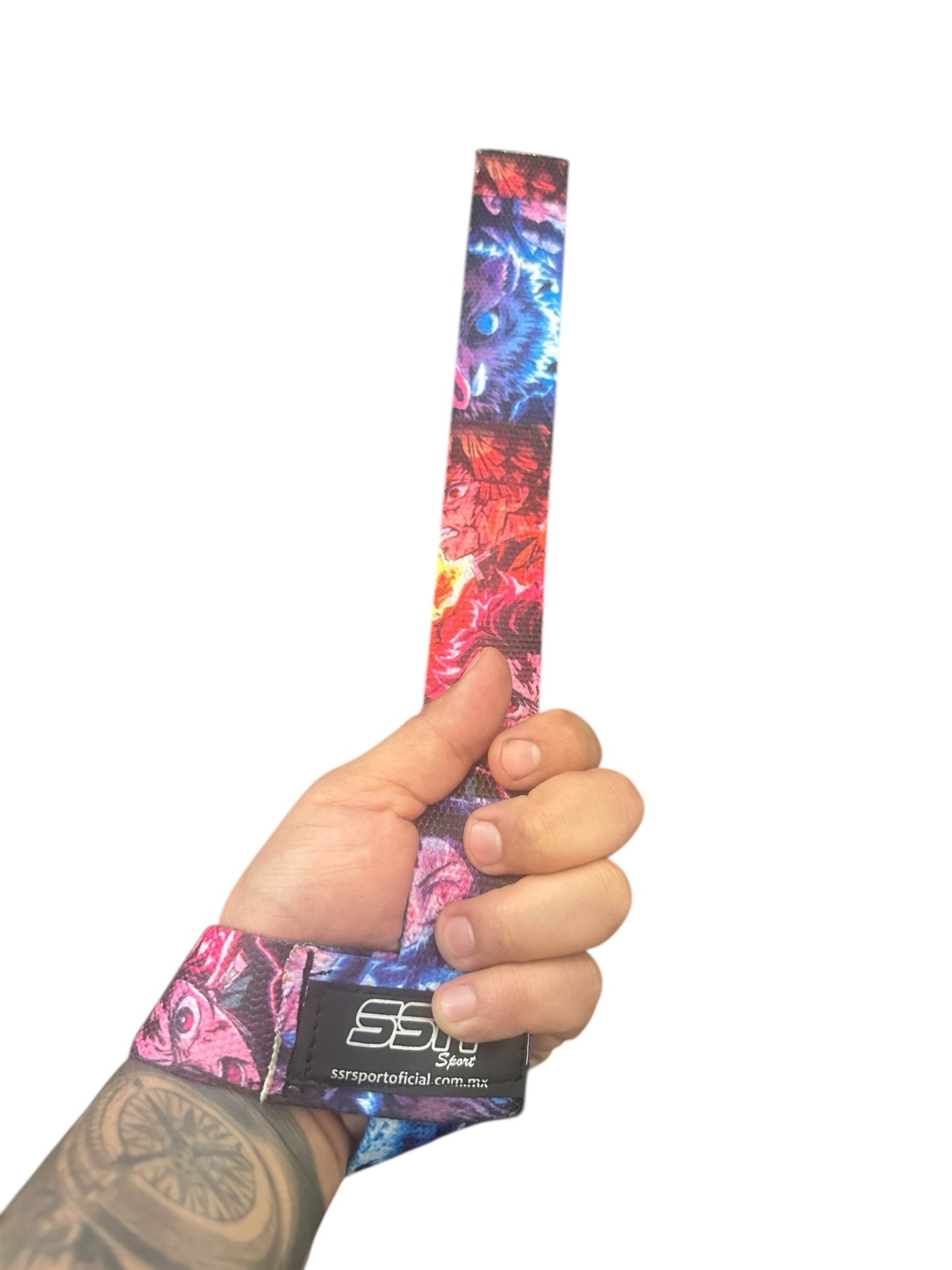 Straps Deportivos Acolchonados – Diseño Demon Slayer – Ideal para Peso Muerto y Jalones