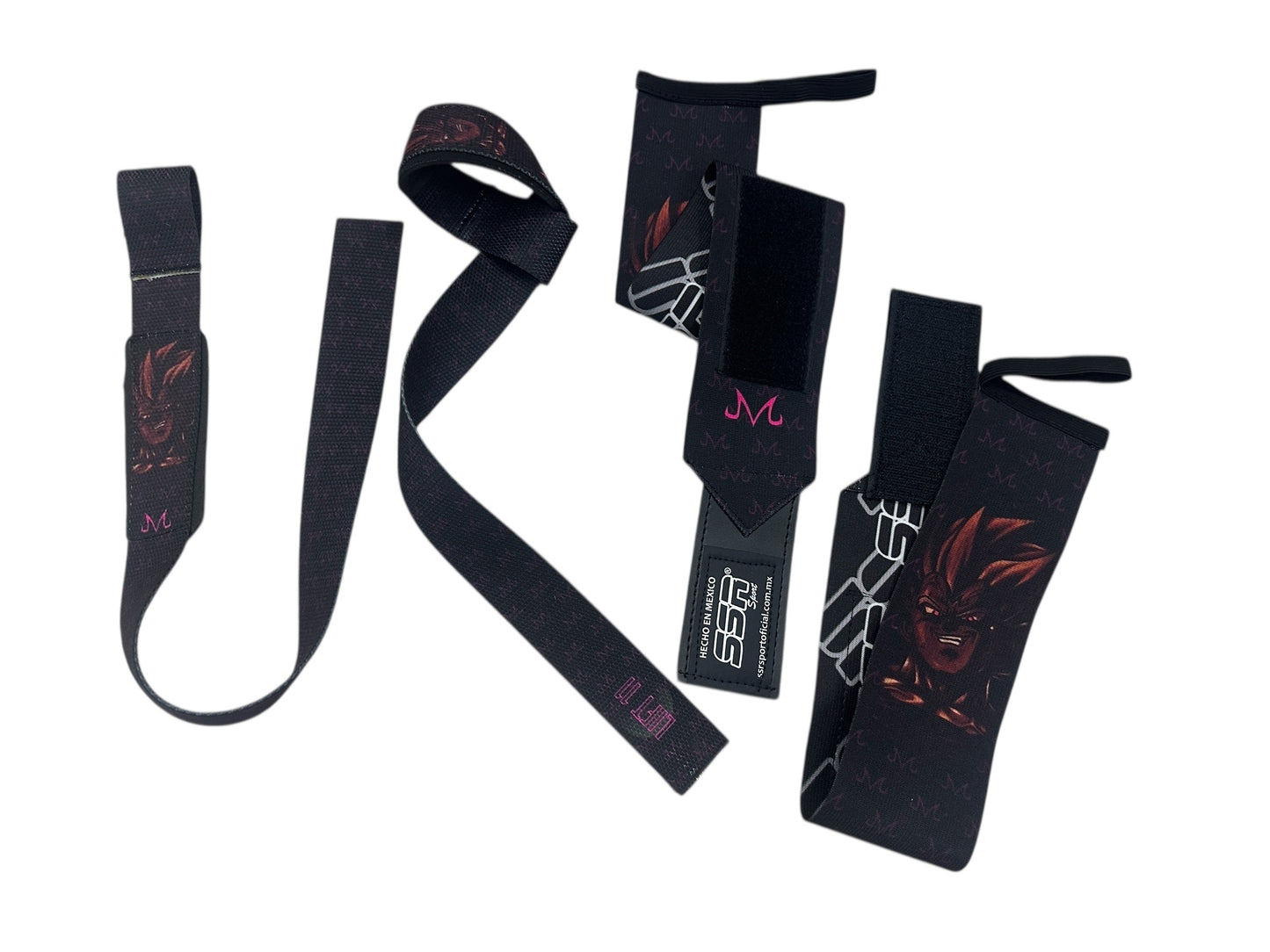 Conjunto Premium Vegeta Majin – Cinturón de Piel, Straps y Muñequeras