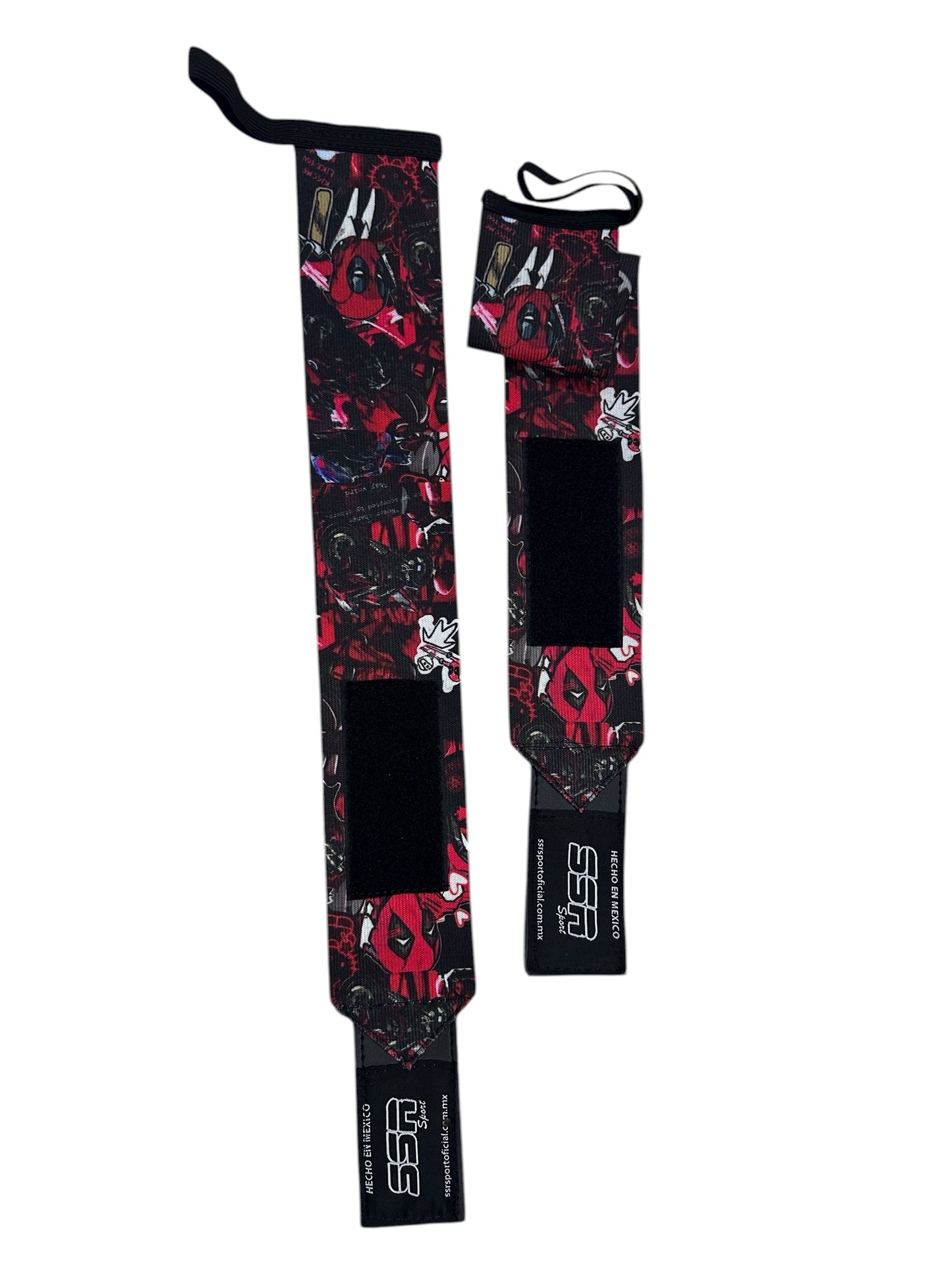 Muñequeras premium reforzadas con diseño Deadpool.