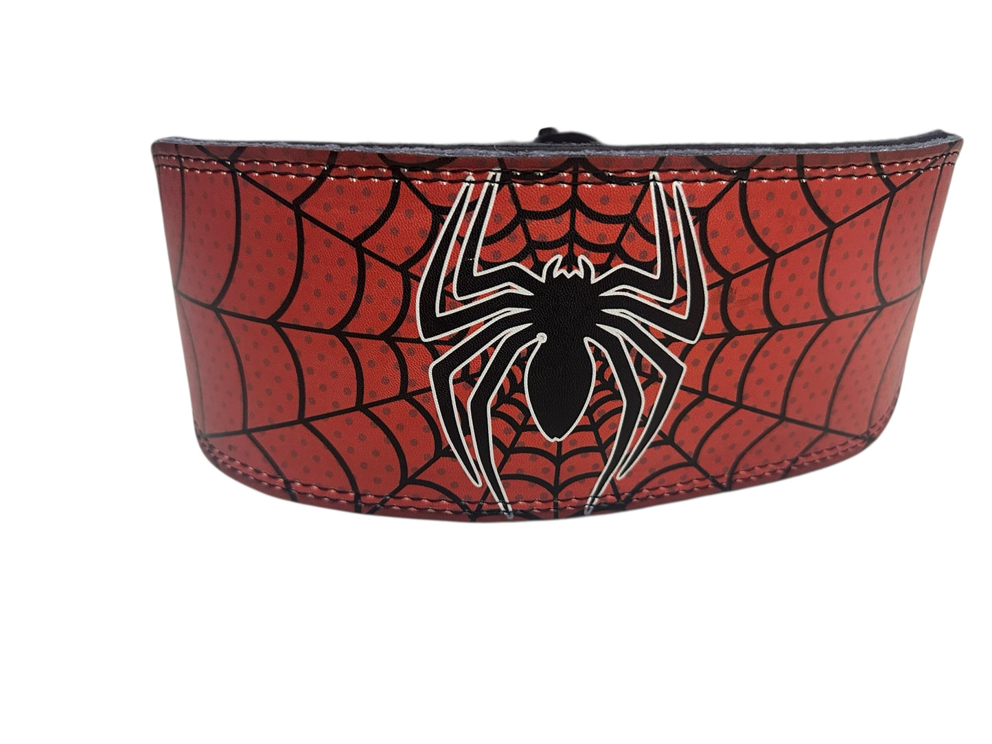 cinto para levantamiento de pesas en piel hombre araña (telaraña)