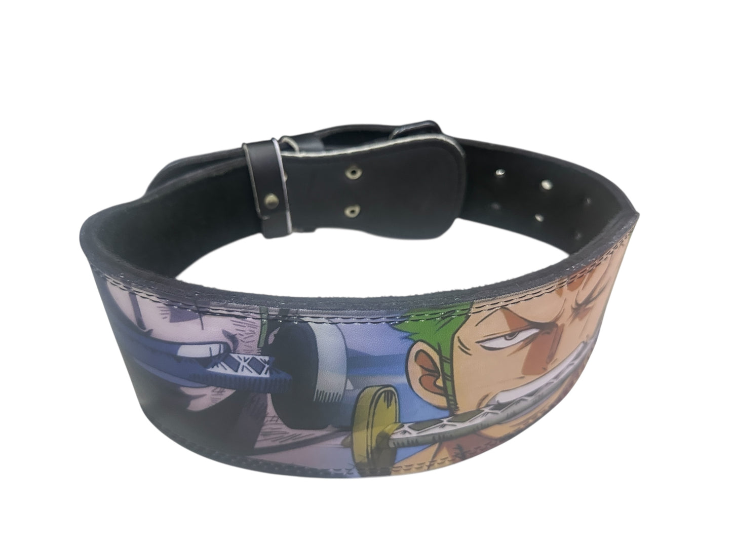 Cinturón De Piel Premium Zoro Estilo Comic Para Gym