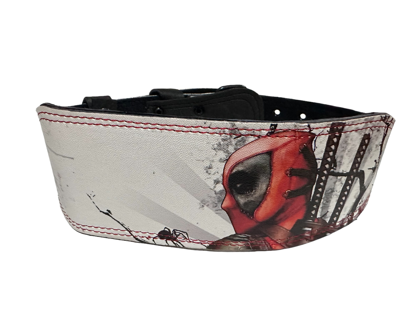 Cinturón De Piel Premium Deadpool Para Gym
