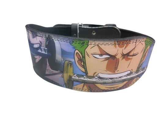 Cinturón De Piel Premium Zoro Estilo Comic Para Gym