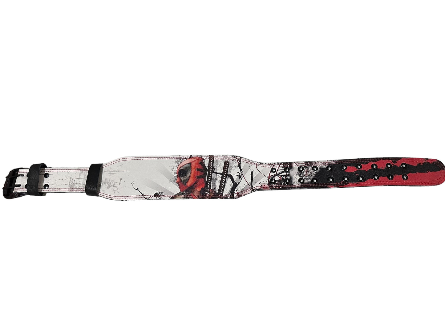 Cinturón De Piel Premium Deadpool Para Gym