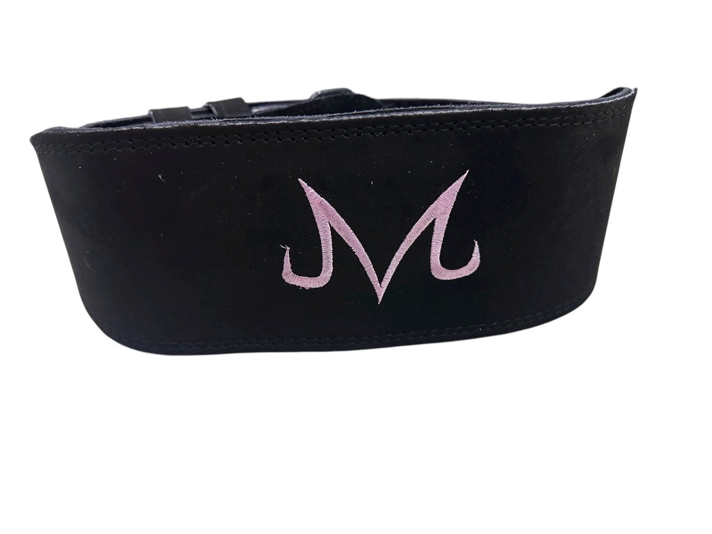 Cinturón SSR Sport de piel premium para gimnasio – diseño tipo M bordado, soporte lumbar reforzado