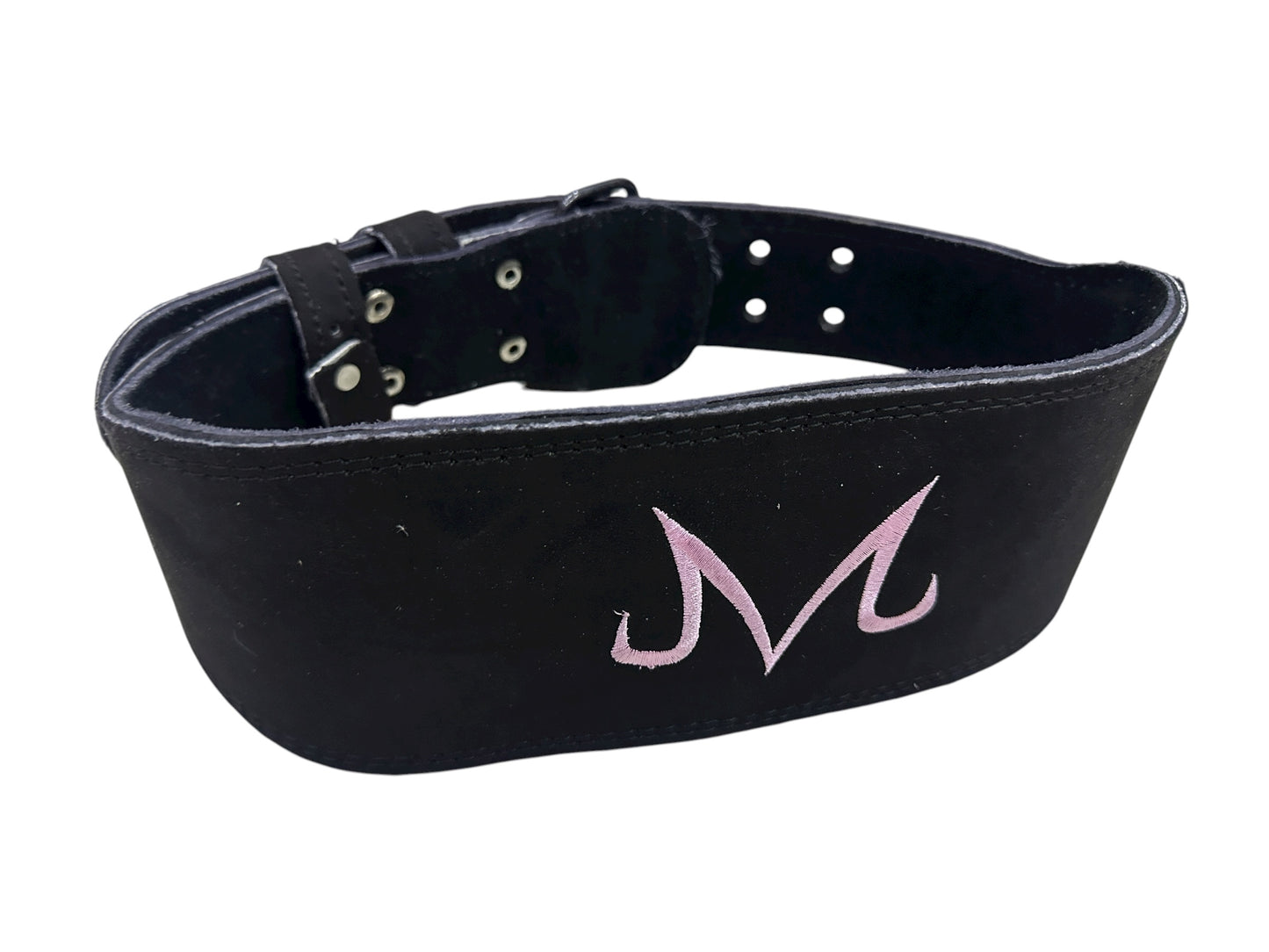 Cinturón SSR Sport de piel premium para gimnasio – diseño tipo M bordado, soporte lumbar reforzado