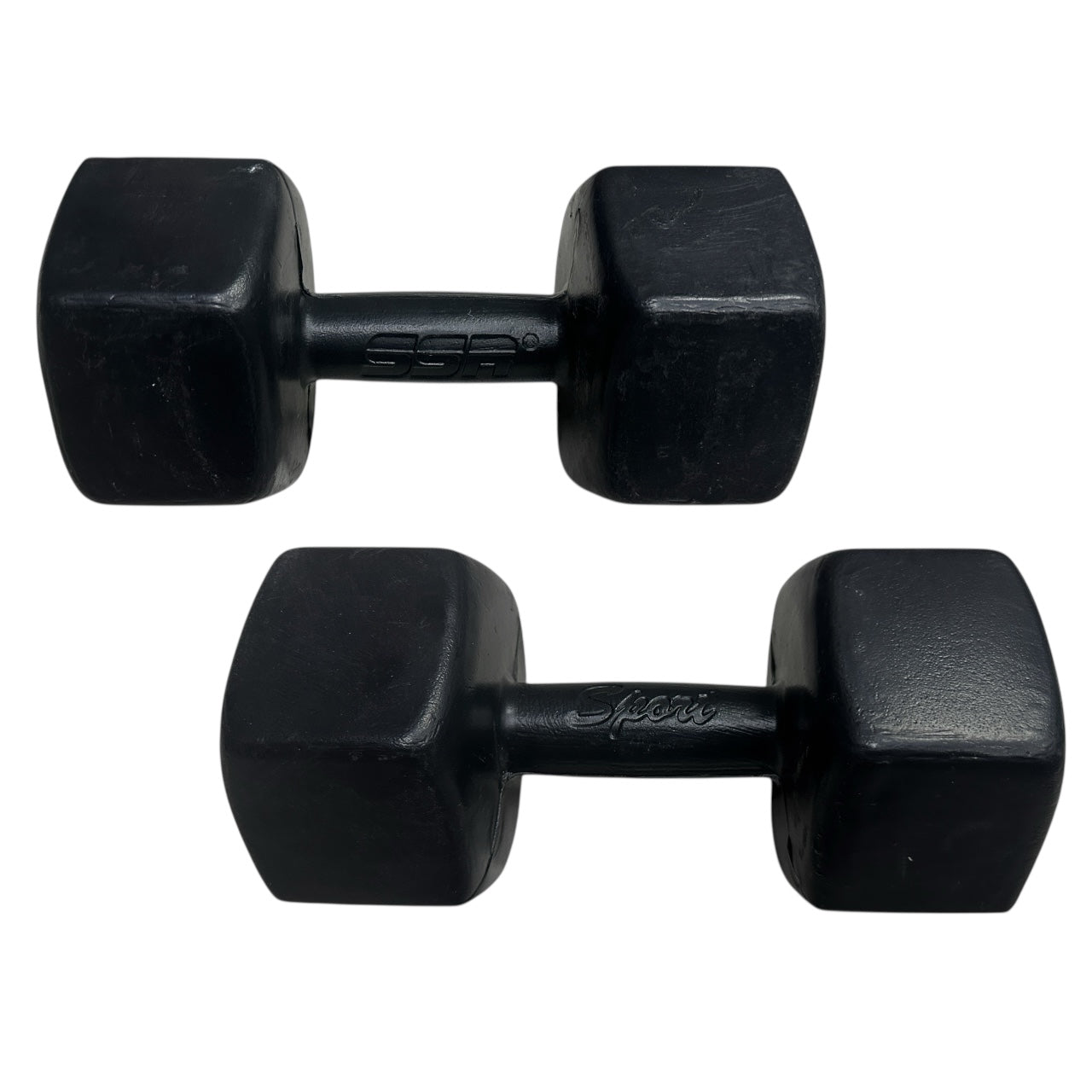 PAR DE MANCUERNAS DE 3.6 KG (8lbs) mancuernas de plastico con relleno de marmolina y/o arena