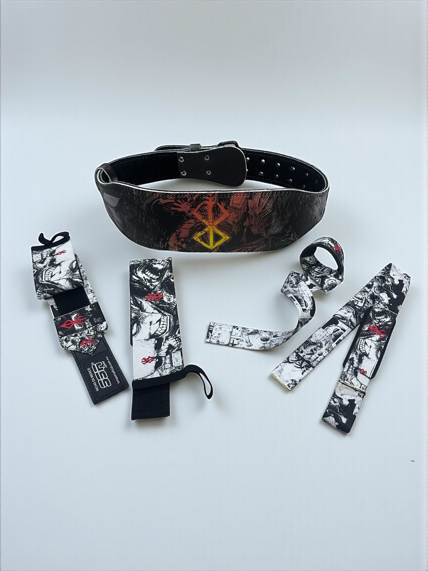 Conjunto Premium Berserk – Cinturón de Piel, Straps y Muñequeras