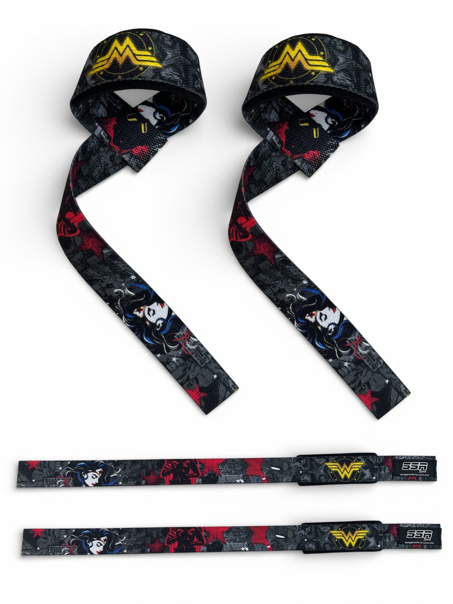 Straps Premium Mujer Maravilla Rosa y Negro