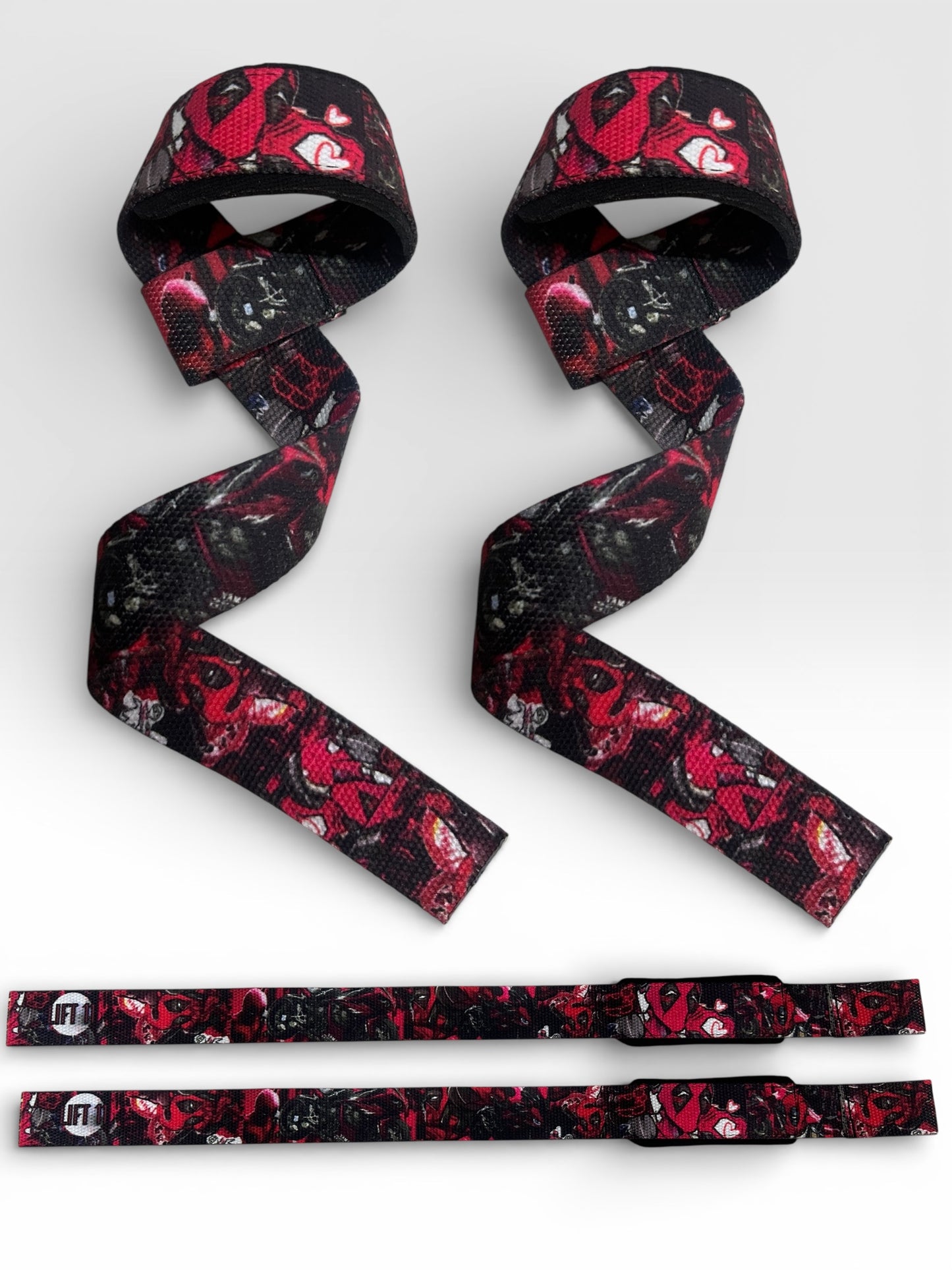 Straps para Levantamiento – Diseño Deadpool – Resistentes y Cómodos
