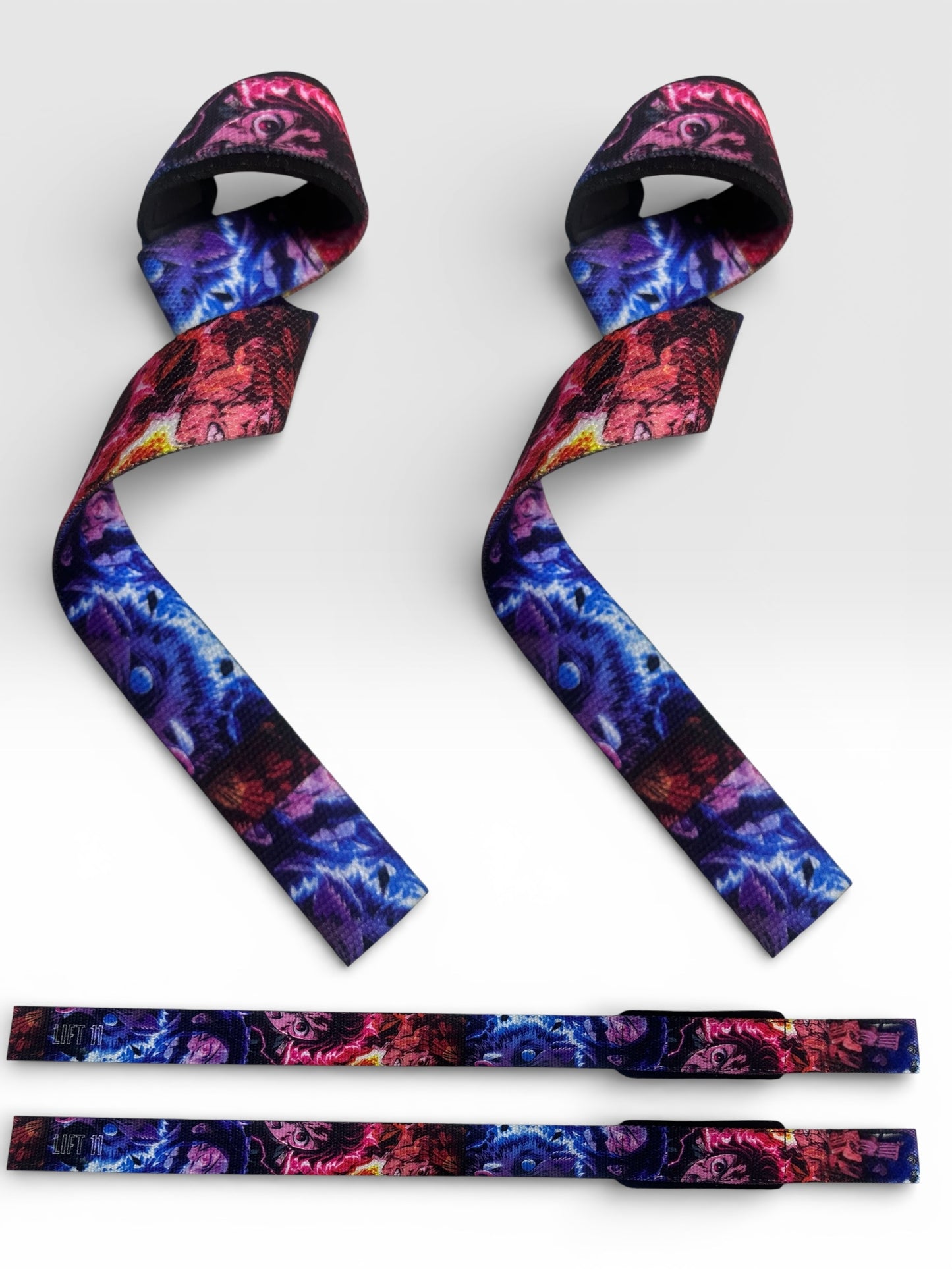 Straps Deportivos Acolchonados – Diseño Demon Slayer – Ideal para Peso Muerto y Jalones