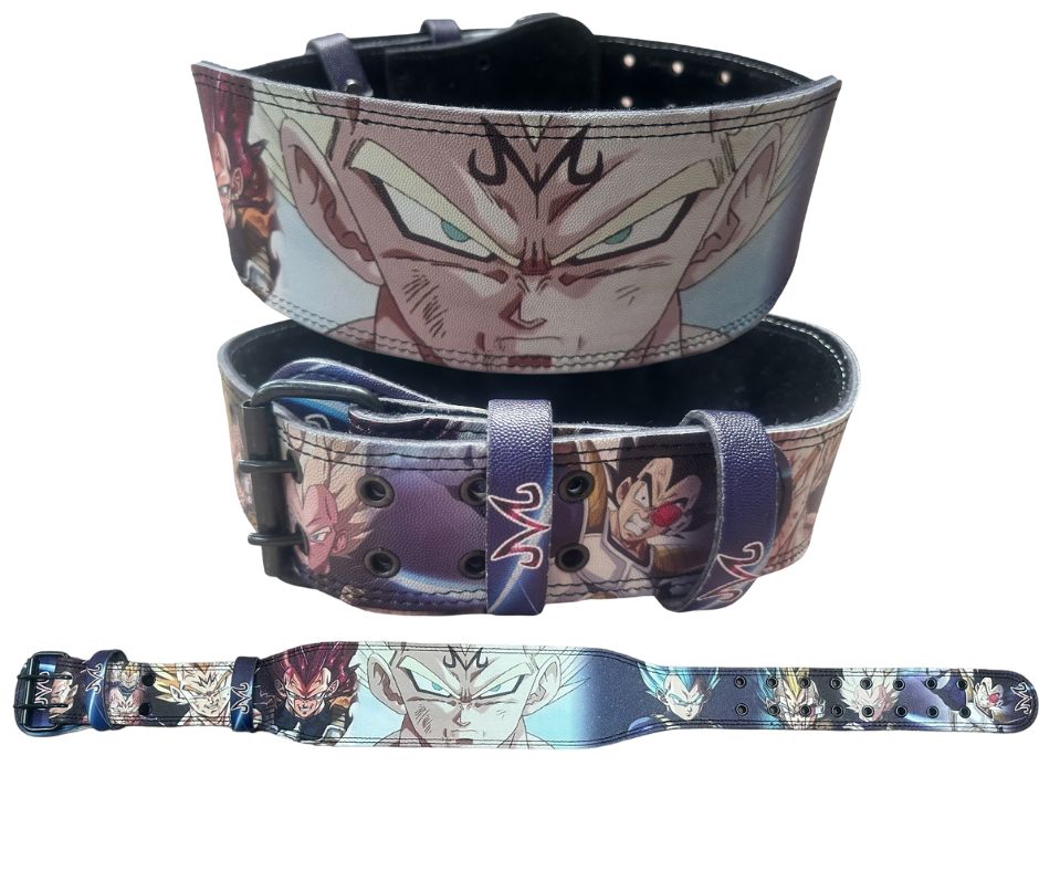 Cinto de piel, faja para pesas premium anime majin vegeta